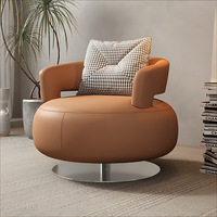 Modernes Modulares Extra Großes Faulenzersofas, Luxuriöses Metall-Einzelsofa für Wohnzimmer, Ecksofa mit Hocker, Freizeitsofa mit Schlichtem Design und Stoffbezug