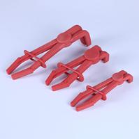 Lot de 3 pinces à sertir en plastique bleu, coudées à 90° pour conduites de frein/carburant/gaz de voiture, pinces à pincer droites