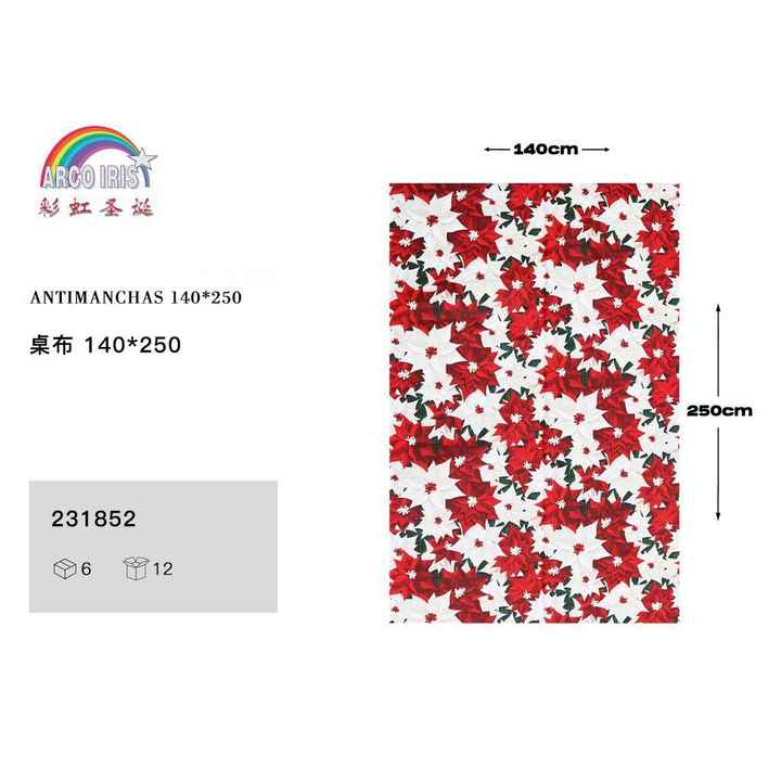 Stain-resistant tablecloth 140x250 cm - Christmas home textiles