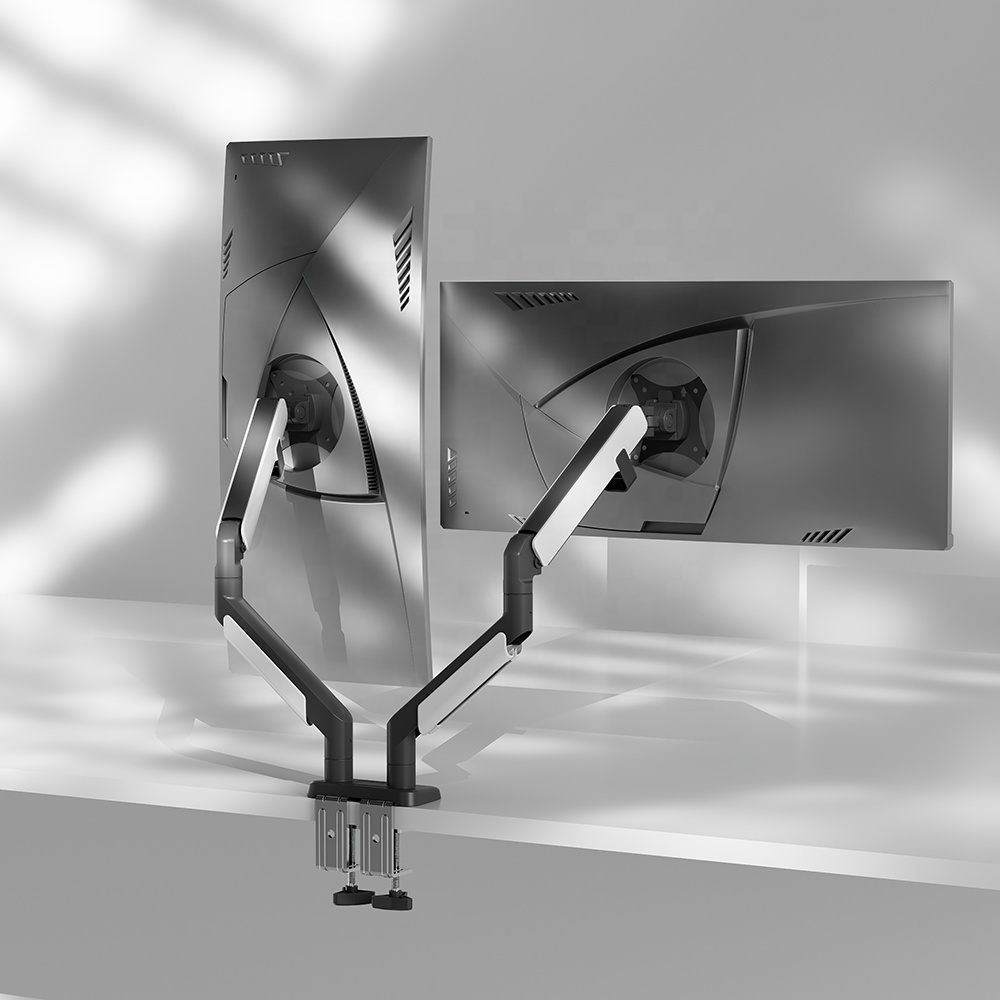 <strong>2026</strong> Curved Gaming Monitor White Stand Adjustable Monitor Arm Mount Black Dual Desk <strong>Computer</strong> for Monitor Stand
