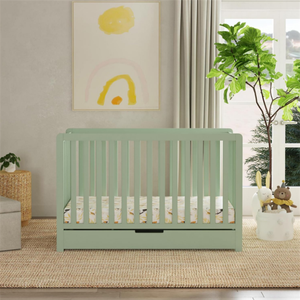 Lit bébé en bois convertible 4-en-1 avec tiroir de rangement pour chambre de bébé - Vente en gros - Product Image 2