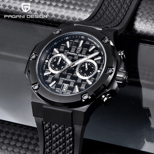 PAGANI DESIGN นาฬิกาผู้ชายหรูหราโรสโกลด์สปอร์ตโครโนกราฟญี่ปุ่น VK64 นาฬิกาควอตซ์สำหรับผู้ชายสายฟลูออโรรับเบอร์นาฬิกาข้อมือผู้ชาย - Product Image 5