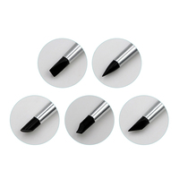 Lot de 5 stylos-brosses en silicone pour modelage dentaire, outil de dessin DIY pour composite, ciment et porcelaine dentaire