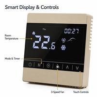 Termostato Inteligente WiFi para Fan Coil, Termostato Digital LCD, Controlador de Temperatura Modbus RS485 BACnet, Termostato de Habitación, Bomba de Calor HVAC