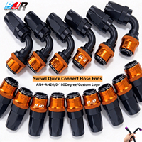 BJR Raccord rapide en aluminium de haute qualité Lucky Orange AN10 AN16 AN20 à 90 degrés, raccord rapide pivotant pour tuyau, neuf