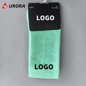 थोक रंगीन ठोस रंग खेल मोजे अनुकूलित लोगो पैटर्न लुभावने बुना हुआ खेल मोजे क्रू ग्रीष्मकालीन मोजे - Product Image 5