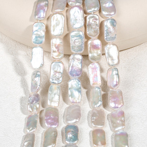 Perlas de Agua Dulce Rosadas con Forma Barroca, Rectangulares, para Fabricación de Joyería, Collares y Aretes, Accesorios, Venta al Por Mayor - Product Image 3
