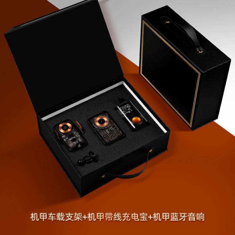 [Ensemble 3 pièces style méca] Support voiture, batterie externe, enceinte Bluetooth