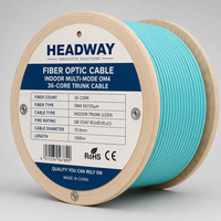 Cable Troncal de Fibra Óptica Multimodo OM4 de 36 Núcleos para Interiores HEADWAY, LSZH GB 31247 B1(d0t0a1), Retardante de Llama, Modelo FCS-DSB1-4M036-AQ