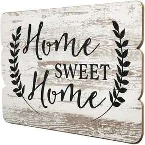 Decorative Farmhouse Shabby Chic Antique Wall Decor Wooden Wall Sign With Home Sweet Home Saying