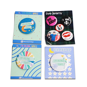 Échantillon gratuit dessin animé personnalisé Anime fer blanc bouton broches pas cher Laser étain Badge avec des styles antiques et modernes personnalisé Immitation - Product Image 3