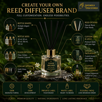 Fabrication sur mesure de diffuseurs à bâtonnets de 50 ml – Parfums d'ambiance de luxe – Production OEM par tierce partie – Emballage de parfum sous marque privée