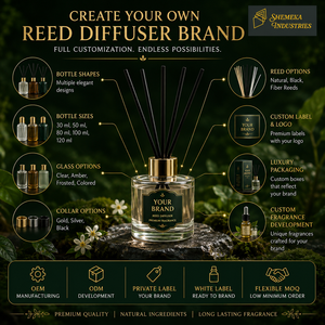 Fabrication sur mesure de diffuseurs à bâtonnets de 50 ml – Parfums d'ambiance de luxe – Production OEM par tierce partie – Emballage de parfum sous marque privée - Product Image 3