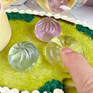 Juguete Sensorial Antiestrés de Cristal Suave y Blandito con Forma de Mini Dumpling y Panecillo, Juego de Juguetes para Apretar - Product Image 4