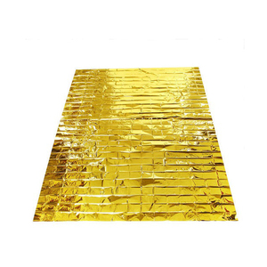 Feuille thermique réfléchissante jetable en PET métallisé argenté, légère et souple, 210x140cm, pour les secours en extérieur, les tremblements <span class=keywords><strong>de</strong></span> <span class=keywords><strong>terre</strong></span>, les marathons - Product Image 4