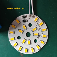 Papan Lampu LED PCB 50Mm Sensor Sentuh Panel Lampu LED Dapat Diredupkan Baterai Isi Ulang USB 5V Aksesori Pencahayaan DIY Bebas Solder