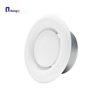 Diffuseur d'air rond pour plafond HVAC, grille en fer, sortie d'air réglable pour système de climatisation d'hôtel ou de bureau