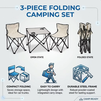 Ensemble de table et de chaises pliantes portables pour le camping, meubles de pique-nique robustes pour l'extérieur