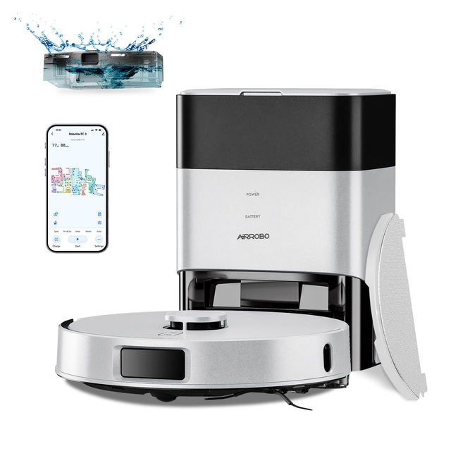 AIRROBO HEPA Filter LDS Navigation Automatic Cleaning Infrared Edge Pet Hair Prevention Sonic Mopping Household Outdoor