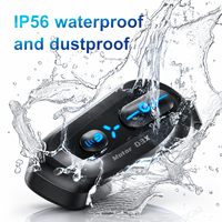 Casque Intercom Moto 5.4 pour Motards, Communication Groupe Illimitée 300M, Partage de Musique, IPX6, 1000mAh, 25H d'Autonomie