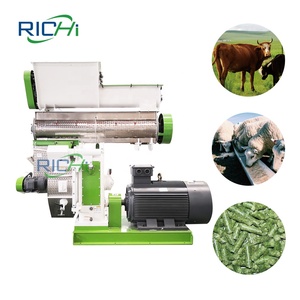 RICHI Công Suất Cao 1-10T/H Cỏ Rơm Động Vật Cây Gai Hay Cỏ Linh Lăng Thức Ăn Viên Máy Để Bán - Product Image 1