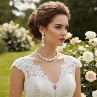 Parures de colliers élégants en perles baroques aux formes irrégulières uniques pour femmes élégantes