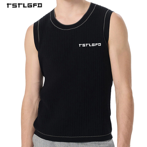 Fabricants de vêtements – Débardeur homme coupe ajustée sans manches à col rond, design personnalisé avec logo - Product Image 1