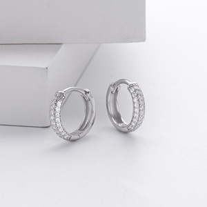 GP S925 huggie <span class=keywords><strong>hoop</strong></span> orecchini CZ zircone diamante lave <span class=keywords><strong>hoop</strong></span> sottile gioielli piccoli <span class=keywords><strong>mini</strong></span> cerchio spose regalo di anniversario all'ingrosso - Product Image 5