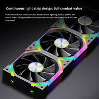 Ventilateur de boîtier PC ARGB AntarcChill 120 mm avec contrôle PWM pour refroidisseur d'ordinateur de jeu, ventilateur de refroidissement de boîtier compatible Aura Sync