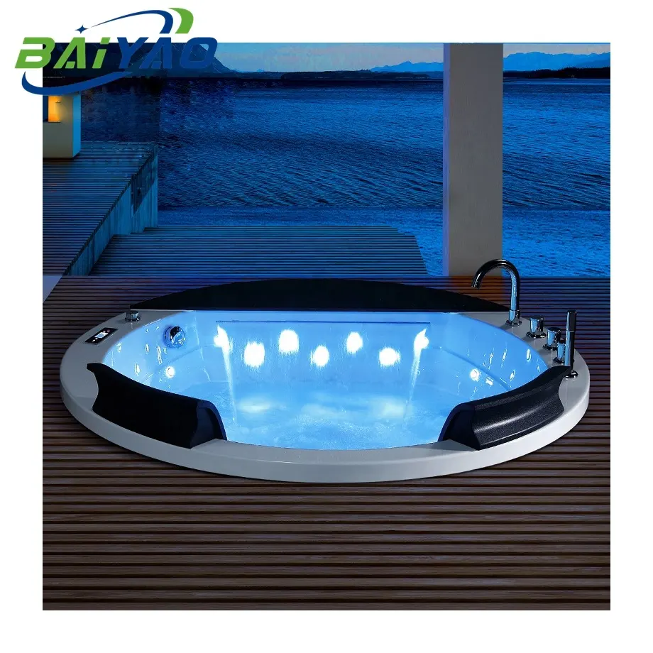 Usa Hydromassage Bathtub Hotel Equipment Indoor 1.7m Big Embedded Water Bath tub