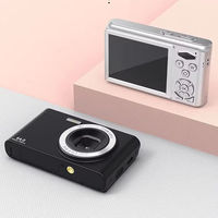 Kamera Digital Kompak 64MP untuk Pelajar, Video 4K, Zoom 18X, Lensa Ganda dengan Lampu LED, Layar HD 2.8 inci, 8+ Filter untuk Perjalanan