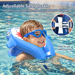 Flotador de <span class=keywords><strong>Piscina</strong></span> para Bebés con Forma de Tiburón, Flotador de Pecho para Niños Pequeños con Doble Cámara y Hebilla de Seguridad, Juguete Acuático al por Mayor - Product Image 1
