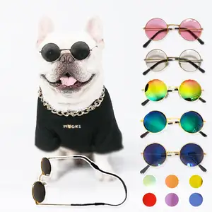 Glasses for pets Cute Funny Small Cheap Metal Glasses For Pet Decoration pet accessories dog sunglasses