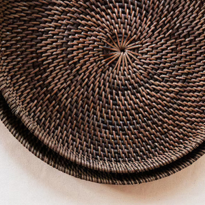 Plateau de service en rotin de bambou de qualité supérieure écologique de haute qualité pour la table de cuisine à la maison plateau de collation de café tissé pour le service des aliments - Product Image 3