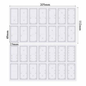 2 paket DIY domino oyun epoksi reçine kalıp, silikon domino döküm kalıpları - Product Image 4