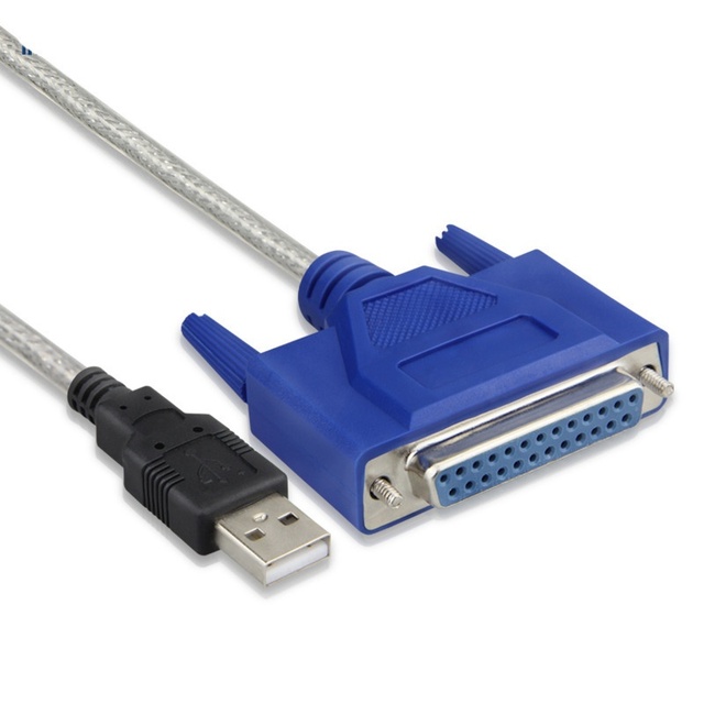 USB to 25-Pin Parallel Port Printing Cable with Copper Conductors-USB to DB25 Female Interface for Printer