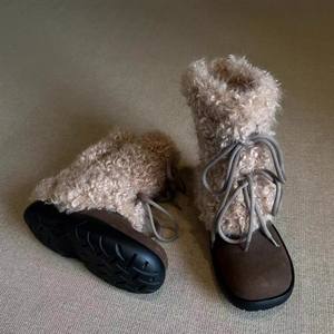 Botas de Plataforma con Peluche para Mujer, Novedad 2025, en Existencia, Botas de Tobillo Retro con Cordones, Forradas de Felpa, Cálidas para Invierno y Nieve - Product Image 2