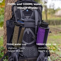 Support de bouteille de téléphone portable tactique Molle en UHMWPE 750ML/1000ML personnalisé OEM pour sac à dos, poche portable pour course, camping, randonnée en extérieur