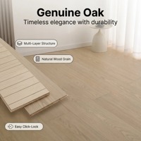 Plancher en chêne blanc de qualité supérieure, imperméable, avec grain naturel, installation par système de clic, pour salon et usage extérieur