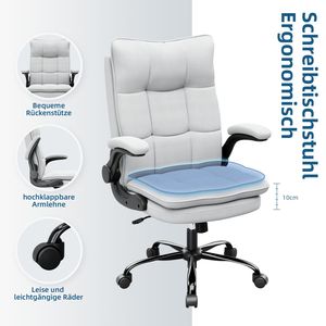 SEDIA DIREZIONALE ERGONOMICA XXL CON COMFORT PREMIUM GRIGIO - Product Image 4