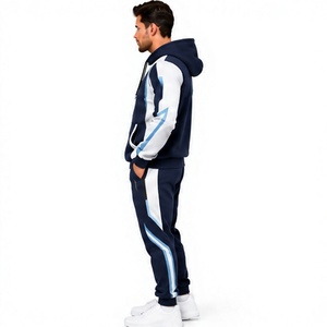 Ensemble de survêtement molletonné épais personnalisé pour homme – Hoodie oversize et pantalon de survêtement coupe décontractée – Tenue chaude d'hiver style streetwear – Vente en gros - Product Image 3