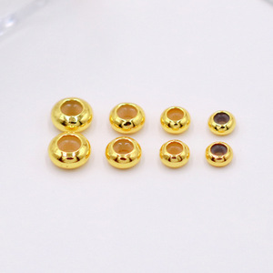 Gold Plated Copper Spacer Beads Small Size For <b>Bracelet</b> Necklace DIY Jewelry Findings - Product Image 1