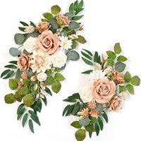 2 panneaux de fleurs artificielles pour décoration murale florale de réception de mariage et de la maison