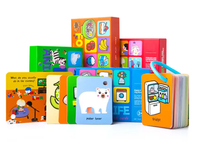 Livre cartonné personnalisé en gros pour enfants, livre d'apprentissage pour enfants, livre cartonné avec animaux coulissants
