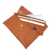 Nouvelle pochette en cuir véritable ciré, imperméable, avec fermeture à cadenas, design multifonctionnel avec portefeuille détachable