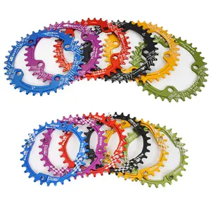 104BCD Aluminum MTB Bike Round Oval Chainwheel Bicycle 30 32 34 36 38 40 42T Narrow Wide Chain ring