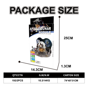 Lucky Toys - Serie Aeroespacial, Rompecabezas 3D, Modelo de Papel Espumado, Módulo <span class=keywords><strong>Lunar</strong></span> Apolo, Juguetes Educativos - Product Image 5