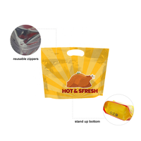 Pochette debout emballage de rôtisserie anti-buée sacs de poulet chaud au micro-ondes rôtis sac de poulet rôti personnalisé emballage de poulet