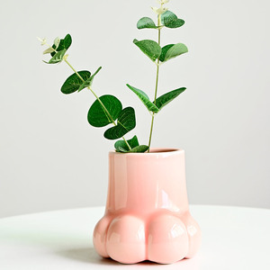 Pots à fleurs émaillés en gros, en forme de patte de chat, couleur unie, pour arrangements floraux et décoration intérieure. - Product Image 1