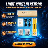 Sensor Tirai Cahaya Pengaman Ekonomis TCG Jingjiang Infrared 0.2-5m untuk Perlindungan Mesin Punch Press Stamping